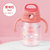 希乐儿童水杯tritan宝宝可爱塑料吸管杯男女小学生杯子家用便携 370ml XL-2007-S手柄款(紫色 370ml)第5张高清大图