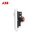ABB开关插座面板德逸系列白色86型16A三孔带开关插座空调插座AE228第2张高清大图