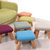 优涵家具实木蘑菇小凳 呆萌迷你儿童板凳 换鞋凳(木绿色 单个凳子)第3张高清大图