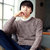 韩版男装2016秋季新款打底针织衫 纯色男式毛衣套头毛衣男(咖啡色 XXL)第2张高清大图