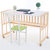 HUGBB婴儿床宝宝加大童床环保实木无油漆可侧翻与大人床合并、可变书桌、可变摇床(实木床+五件套+棕垫+赠品 版本)第2张高清大图