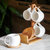 【节节高水具】简约花茶具陶瓷咖啡杯碟套装创意6件套骨瓷带架子竹制旋纹底(4件套)第4张高清大图