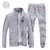 阿迪达斯三叶草大码运动服 户外休闲服 套装拉链外套 跑步服(灰色 L)第5张高清大图