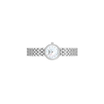 天梭/Tissot 瑞士手表 时尚系列钢带石英女表T058.009.11.051.00(银壳白面白带 钢带)