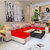 圣罗伦品牌 沙发 布艺沙发 组合 布沙发 简约现代客厅家具 *包邮(活力红 三件套小户型)第4张高清大图