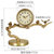 汉时欧式纯铜装饰座钟客厅中式创意金属时钟艺术静音台钟HD363(黄铜色（丽声机芯）)第2张高清大图