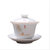 高白瓷盖碗 三才盖碗陶瓷茶碗功夫茶具3.8寸泡茶碗杯创意高白瓷(苦尽甘来3.8美人盖碗)第5张高清大图