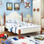 宜捷家居 儿童床实木床单人床青少年单层床地中海卧室家具(排骨床(蓝色) 1.5*2.0M)第2张高清大图