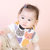 牛奶朋友宝宝小樱桃卡通时尚双面三角巾点点口水巾围兜韩版(均码（6-36个月） 粉红色)第3张高清大图