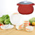 4升砂锅+6个米饭碗+6根勺子+2个8英寸菜盘子碟子餐具套装青花瓷陶瓷器喝汤碗家用韩式第2张高清大图