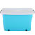 奕辰  35L加厚塑料有盖带滑轮储物箱衣物整理盒收纳箱(蓝色)第3张高清大图