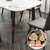轻奢后现代北欧大理石餐桌椅组合现代简约小户型实木饭桌家用创意(1.4米餐桌+6椅 备注您需要的颜色)第2张高清大图