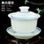 盖碗茶杯陶瓷茶碗大号茶具泡茶器三才碗(大号盖碗-富贵连年)第3张高清大图