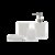 白色亚克力洗浴四件套肥皂盒第2张高清大图