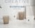 创意垃圾桶家用素色无盖卧室卫生间厨房办公垃圾桶咖啡色(白色)第2张高清大图