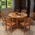 实木伸缩餐桌 折叠餐桌 餐桌椅组合 圆形饭桌 餐厅家具1A2(一桌六椅地中海)第5张高清大图