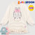 韩国童装Jelispoon2018冬季新款女童害羞兔加绒长款T恤(110 乳白色)第5张高清大图