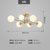古娜全铜客厅吊灯现代简约北欧轻奢分子魔豆创意个性极简卧室餐厅灯3610款(全铜本色+玻璃 6头)第4张高清大图