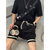 欧美高街vibe风短裤女新款夏季宽松休闲五分裤ins美式运动裤(2XL 黑色)第4张高清大图