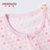 小米米minimoto婴儿连体衣夏季薄款宝宝短袖哈衣爬服新生儿护肚衣(粉红匹印花 9-18个月)第4张高清大图