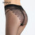 曼姿MANZI 蕾格丝比基尼裆超薄隐形连裤袜 10D透明性感丝袜 包芯丝无痕通勤丝袜 微压纤腿显瘦女袜子(肉色 L-XL（加裆）)第3张高清大图
