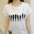 娇维安 夏季韩版体血衫 森女圆领短袖女士T恤 卡通印花图案女式t恤 女(白色 XL)第3张高清大图