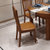 一米色彩 实木餐桌椅组合 中式可伸缩 折叠圆形 家用 现代简约 长方饭桌 方圆两用 家具(胡桃色 一桌四椅)第5张高清大图