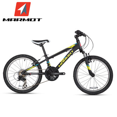 MARMOT土拨鼠儿童自行车男女式单车童车山地自行车铝合金山地车(蓝白黑 标准版)
