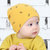 milky friends春秋宝宝帽子婴儿胎帽新生儿套头帽三角巾 四季款(姜黄色（香蕉单帽） 均码（38-48CM）)第4张高清大图