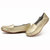 AICCO  春季新款牛皮豆豆鞋子舒适透气女鞋平底鞋夏季单鞋鞋子139-1(金色 36)第5张高清大图
