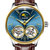 宾格（BINGER）手表男士机械表镂空个性全自动机械表防水时尚腕表(间金蓝面皮带)第2张高清大图
