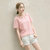 葩葩乐奇2017新款个性领口镂空短袖T恤学生上衣xiangaiba542(粉红色 XL)第2张高清大图