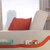 A家家具 沙发 北欧客厅小户型布艺沙发床 可拆洗日式懒人折叠床(米黄色三人位+脚踏)第4张高清大图