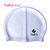 雅凯诗 硅胶泳帽 柔软舒适防水耐用时尚大标游泳帽装备(深蓝色 成人)第3张高清大图