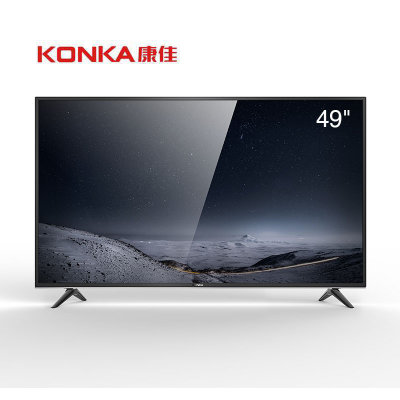 康佳电视 LED49K5100 49英寸 超高清4K 智能 网络 WIFI 平板液晶电视 客厅卧室两用电视(黑色)