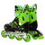 美洲狮（COUGAR）溜冰鞋儿童轮滑鞋旱冰鞋滑冰鞋可调男女直排滑轮鞋(黑绿 34-37可调)第3张高清大图