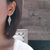 欧美奢华长款菱形耳环 时尚优雅流苏水滴锆石耳坠(白色)第6张高清大图