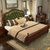 美天乐 简约现代美式实木床 单人床 双人床 软靠大床1.5米1.8米高箱储物婚床 美式乡村床(1.5*2米框架款 床)第3张高清大图