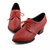 羽陌伦诗 英伦风复古单鞋尖头系带纯色浅口中跟粗跟单鞋 R220(红色 36)第4张高清大图