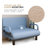 匠林家私懒人沙发床可折叠午休床客厅单人双人简易折叠床小户型(湖蓝色 80cm)第5张高清大图