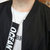 卡郎琪 男士新款时尚修身夹克 字母印花大码男士休闲夹克衫韩版潮男修身立领拉链口袋设计夹克 KLQKX-J35(军绿色 M)第4张高清大图