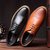 斐朗纳新款时尚男士皮鞋男式单鞋布洛克休闲鞋男鞋 K1819(黑色 39)第4张高清大图