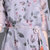 VEGININA 喇叭袖系带印花连衣裙 9757(紫色 XXL)第5张高清大图
