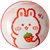 陶瓷儿童碗家用餐具好看的吃饭碗单个高颜值手柄烤碗2021新款网红(7.5英寸饺子盘-小兔)第2张高清大图