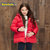 巴拉巴拉童装女童外套儿童纯色冬装中大童加厚保暖韩版洋气羽绒服(160cm 本白1120)第3张高清大图