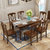 夏树 美式餐桌组合实木饭桌(一桌六椅1.5M 胡桃色)第3张高清大图
