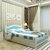 鸿金友  实木床双人床  白漆床1.2米1.5米1.8米(实木（白漆） 单个床头柜)第2张高清大图