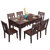吉木多 红橡木实木餐桌椅组合 一桌六椅禅意新中式家用长方形饭桌(1.3米*0.8米 单餐桌)第5张高清大图