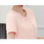 VEGININA 2017短袖纯色女装韩版大码宽松上衣雪纺衫女 9445(粉色 XL)第5张高清大图