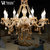 汉斯威诺蜡烛水晶灯 奢华欧式吊灯客厅灯现代创意卧室灯餐厅灯具HS701023(8头 无罩66*62CM)第3张高清大图